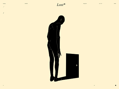 Lost* abstract composition design door dual meaning figure figure illustration illustration laconic lines lost minimal poster