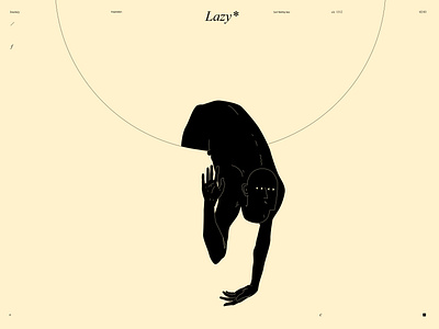 Lazy "Hey" abstract composition design droping falling falling out figure figure illustration hey illustration laconic lazy lines minimal poster