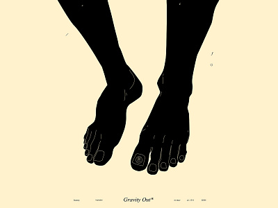 Gravity Out abstract composition conceptual illustration design dual meaning feet feet illustration illustration laconic leg illustration legs lines minimal poster