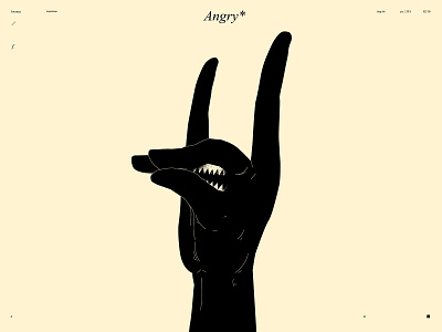 Angry. abstract angry composition conceptual illustration dong grunge texture hand hand illustration illustration laconic lines minimal poster teeth