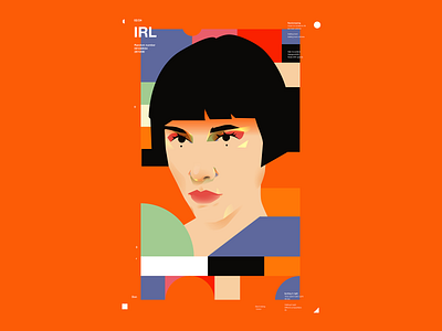 Strange portrait abstract abstract pattern bob cut composition design gil illustration girl portrait grid illustration laconic layout lines minimal portrait portrait illustration poster