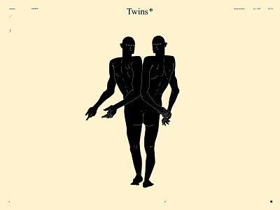 Twins abstract composition conceptual illustration design dual meaning figure illustration illustration laconic lines minimal poster twins