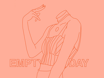 Fragment 62 body composition empty girl hands illustration laconic line art lines minimal monday no head