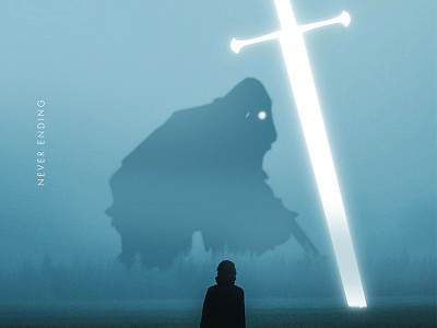 Fragment 79 beast fantasy field fog forsaken forst illustration man minimal moody sword