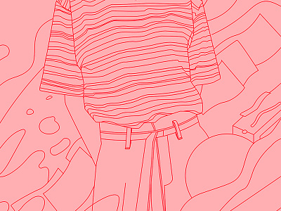 Fragment 101 abstract body composition form girl illustration laconic lines minimal pattern texture