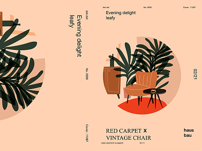 Vintage Chair abstract carbet chair circle coffee table composition floral pattern form grid illustration laconic layout leaf lines minimal poster poster a day poster art poster challenge