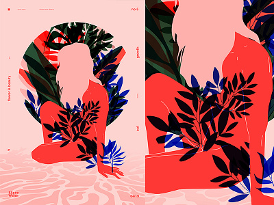 Figure abstract body composition design floral floral background flowers form fragment girl grid illustration laconic layout lines minimal poster poster a day poster art poster challenge