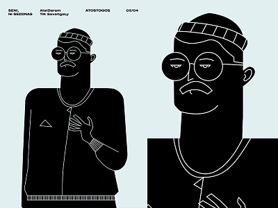 Slavic Hipster abstract composition form fragment graphic art hipster illustration laconic layout lines man minimal poster poster a day poster art poster challenge slavic