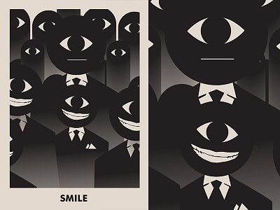 Smile abstract composition form fragment illustration laconic layout lines man minimal poster poster a day poster art poster challenge smile