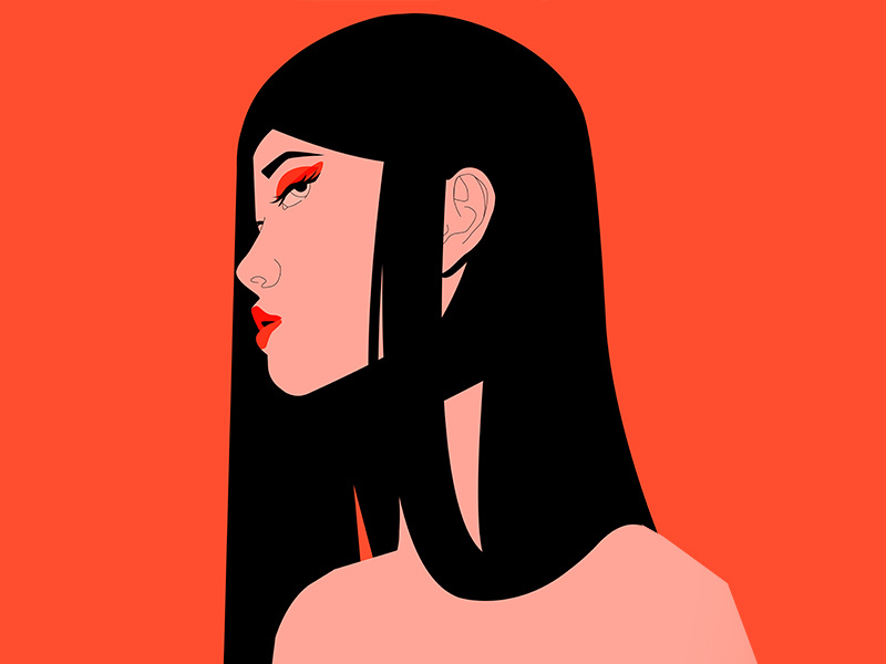 Same Girl character design character girl illustration girl fragment poster art poster challenge poster a day form lines poster illustration laconic composition abstract minimal
