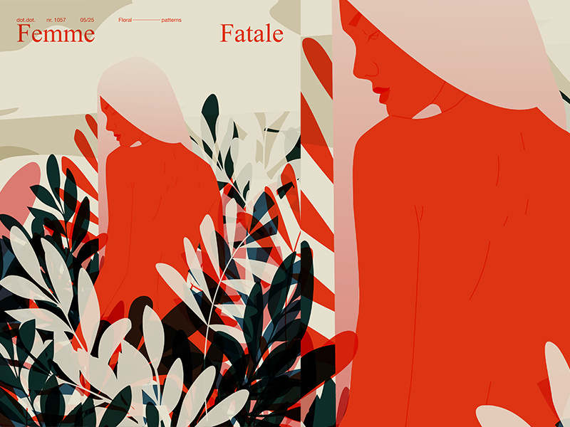 Girl And Nature body floral background floral grid girl layout fragment poster art poster challenge poster a day form lines poster illustration laconic composition abstract minimal
