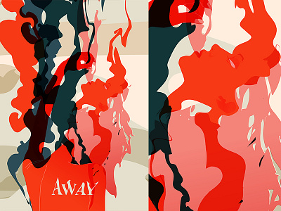 Away abstract away body composition form fragment grid illustration laconic lines minimal mystical poster poster a day poster art poster challenge smokes