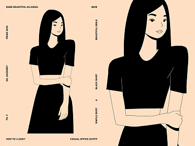 Casual Outfit abstract charecter design composition form fragment girl girl character girl illustration illustration laconic layout lines minimal poster poster a day poster art poster challenge vector