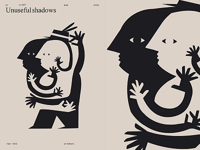 Unuseful Shadow abstract composition form fragment hands hat illustration laconic layout lines man minimal poster poster a day poster art poster challenge shadow