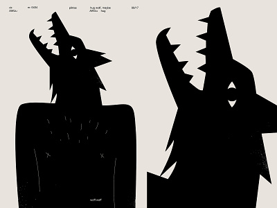 Wolf abstract composition illustration laconic lines minimal poster poster art wolf wolfman