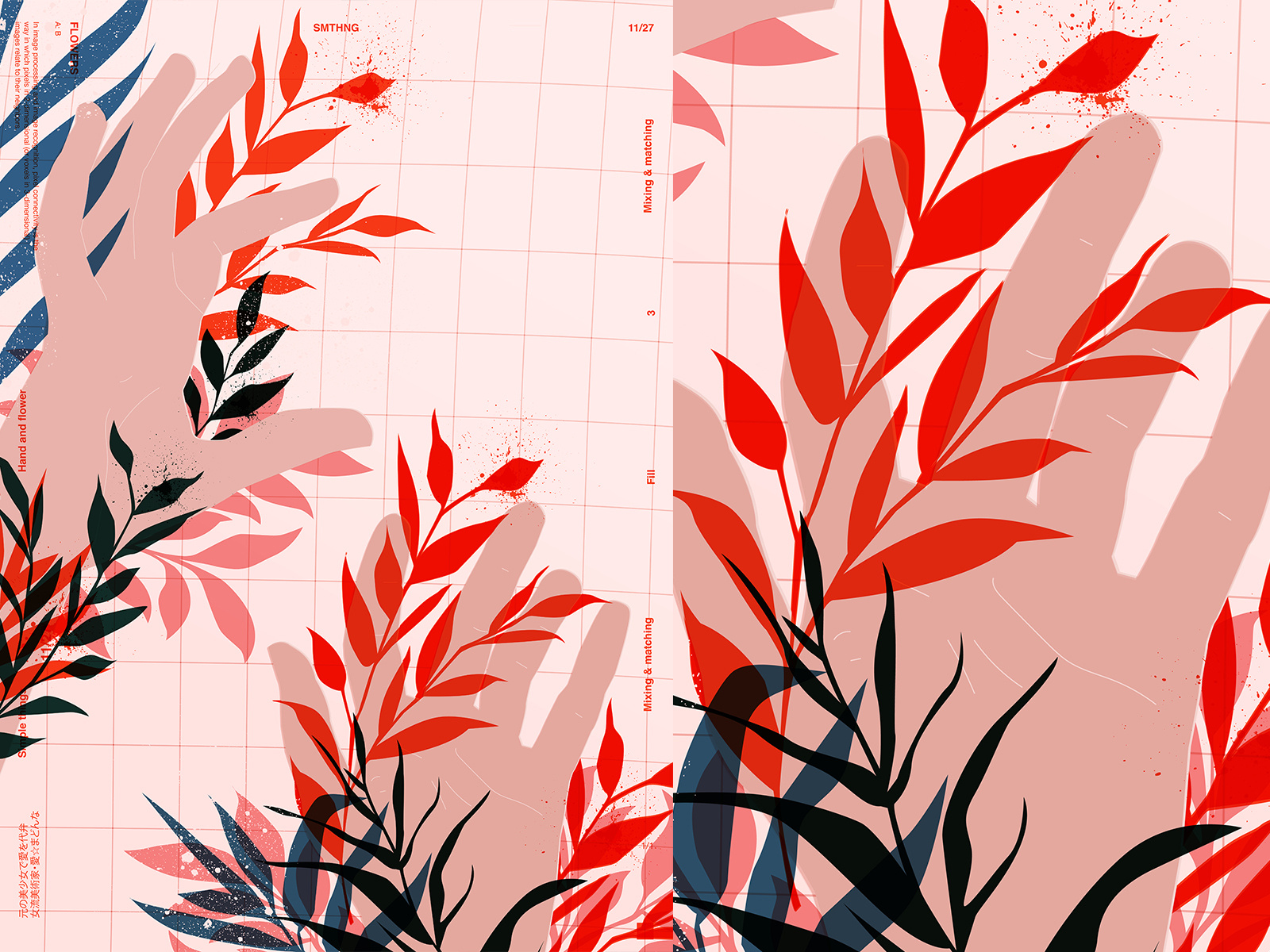 Hands and flowers by Rokas Aleliunas on Dribbble