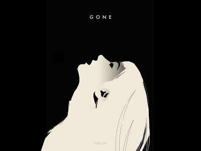 Gone abstract blackandwhite comics composition girl girl character girl illustration gone illustration laconic lines minimal negative space poster poster a day poster art