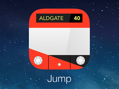 Jump Bus App Icon app bus bus stop icon jump london routemaster tfl tracker transit transport ui