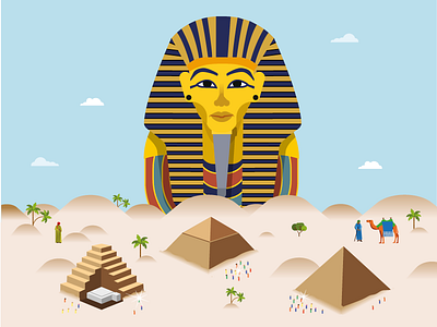 Pharaoh & pyramids ai pharaoh pyramid illustrator