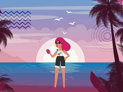 Vacations mode 🏖🏖 animation illustration motion design