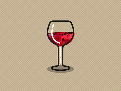 Glass of red drink illustration red wine wine