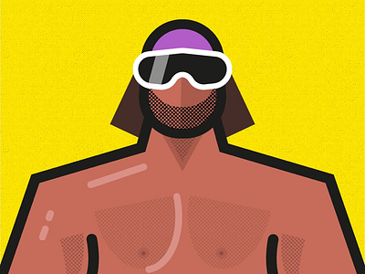 Macho man graphic design illustration macho man randy savage wrestling wwe wwf