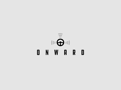 Day 5: "Onward' driverless car logo daily logo challenge letter logo typography