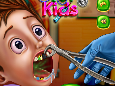 Dentist For Kids 2d art design game art