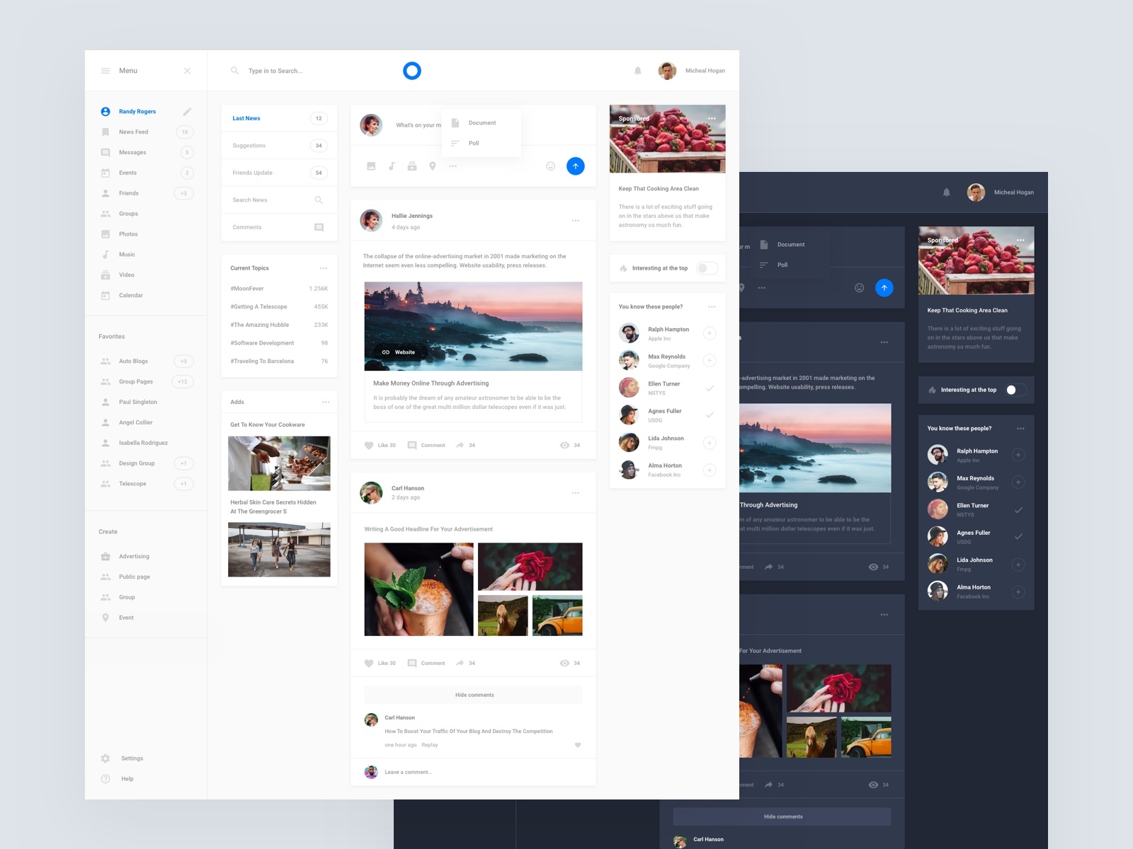 Social Template by Live Spline.one on Dribbble