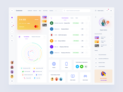 Finance Dashboard bank cards dashboard dashboard template dashboard ui download finance sketch symbols ui ui kit ux web