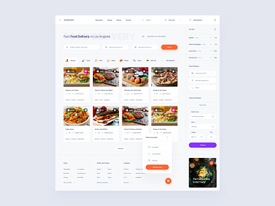 Food Delivery Dashboard adobe xd