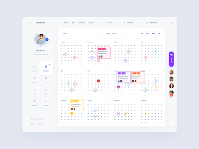 Calendar Template dashboard design download figma kit sketch ui ui kit ux web