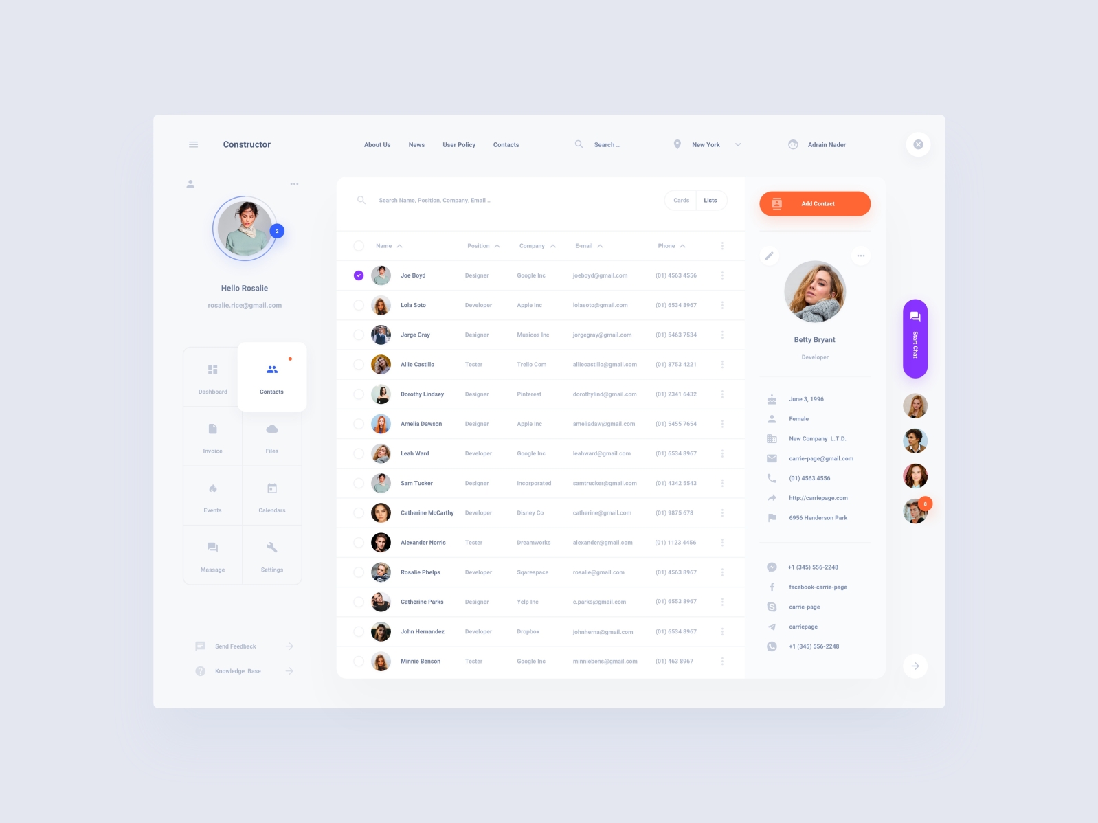 Users Dashboard UI by Live Spline.one on Dribbble