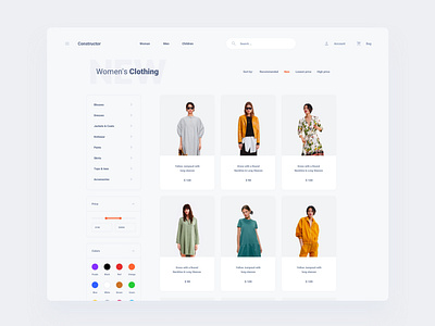 Clothing Store Template components dashboard design download figma sketch ui ui kit ux web