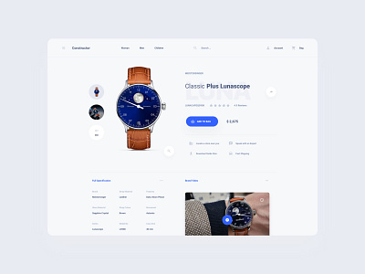 Watch Commerce Template components dashboard design download figma sketch ui ui kit ux web