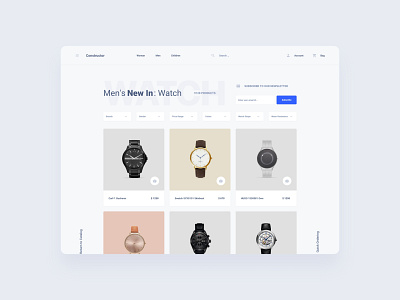 Watch Store Template component dashboard design download figma sketch ui ui kit ux web