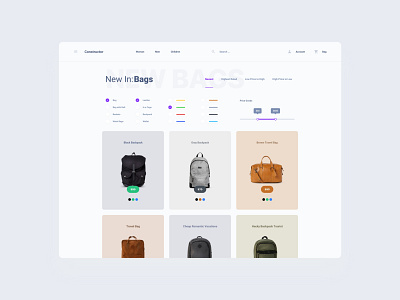 Bags Store commerce components dashboard design download figma sketch ui ui kit ux web