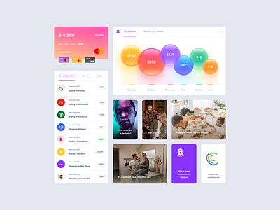 Finance Cards dashboard figma product sketch ui xd