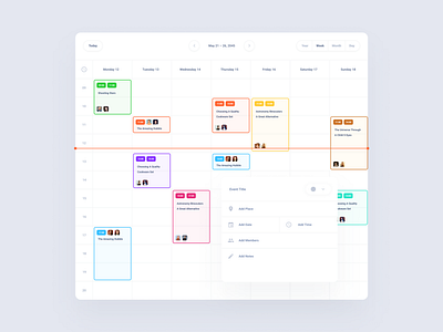 Calendar Cards Dashboard