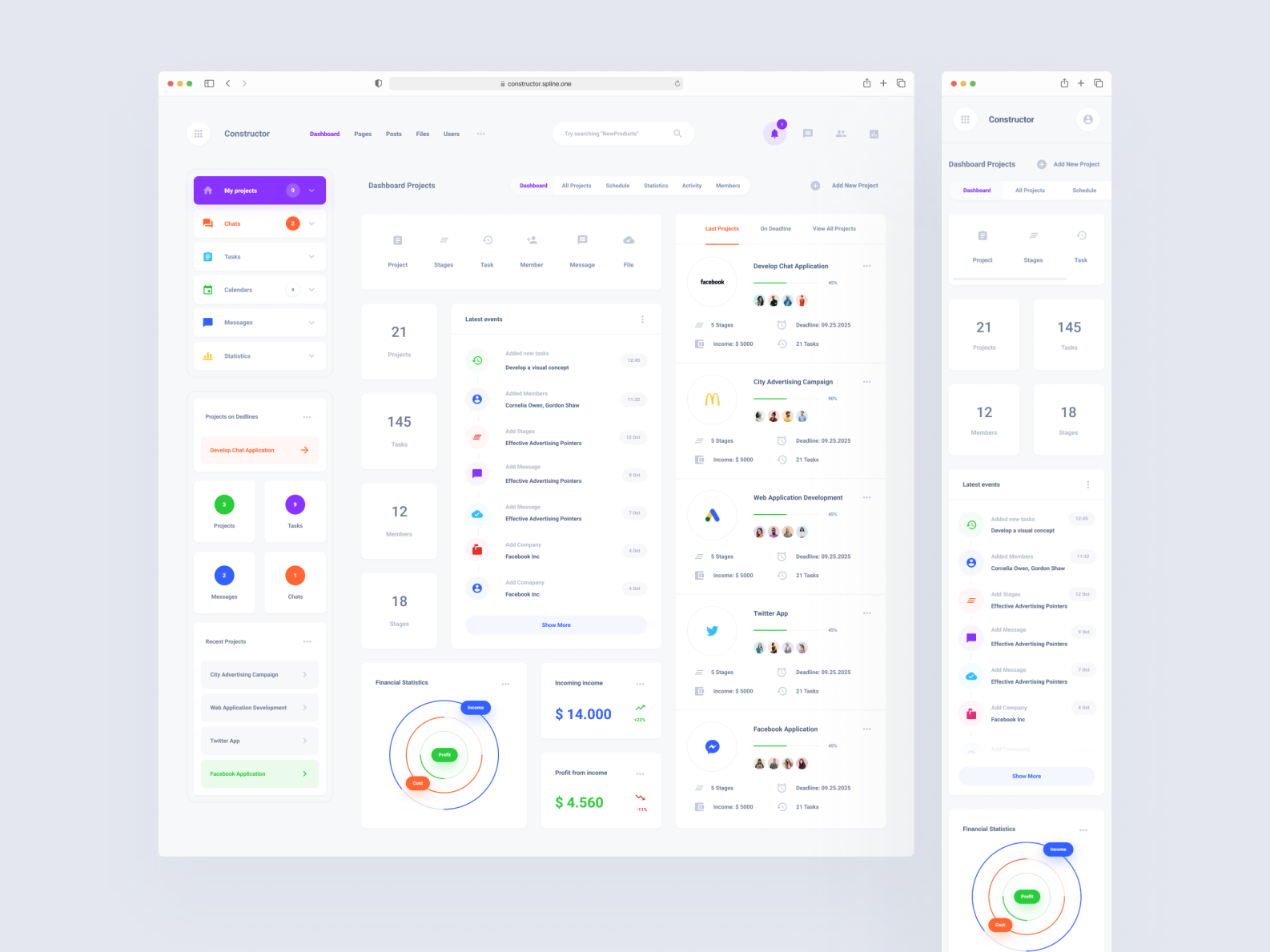 Responsive Dashboards by Live Spline.one on Dribbble