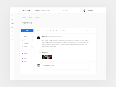 New Mail dashboard to do ui ui kit ux