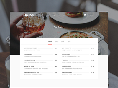 Company Menu menu ui ui kit ux