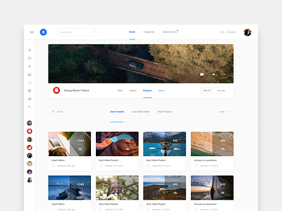 Profile Videos dashboard ui ui kit ux