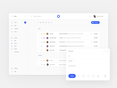 Mail Application interface mail sketch ui ui kit ux web