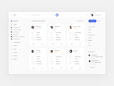 Members Project interface project sketch ui ui kit ux web