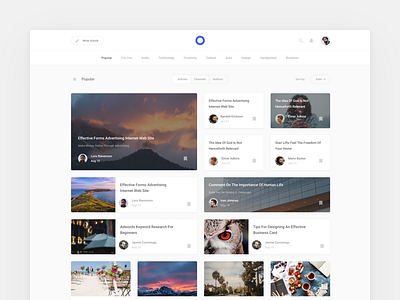 Blog Platform App blog platform interface sketch ui ui kit ux web