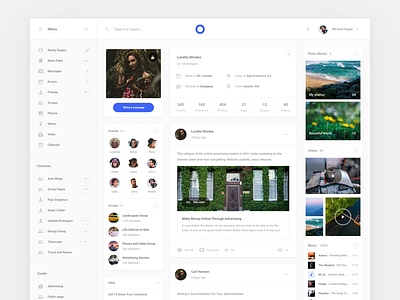 Social Network 2 interface network sketch social ui ui kit ux web