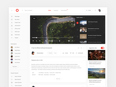 Playlist Video interface sketch ui ui kit ux video web