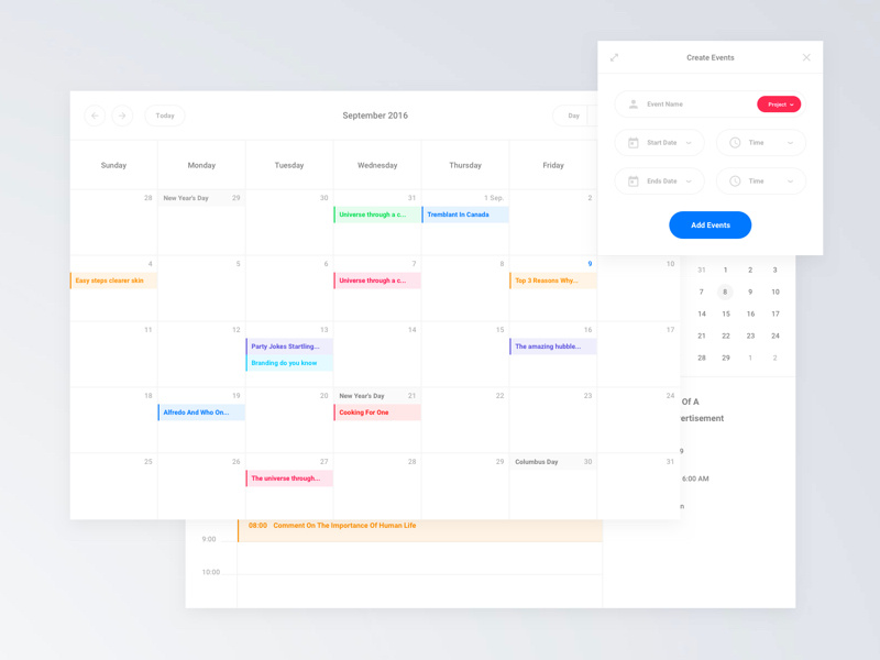 Calendar Cards by Live Spline.one on Dribbble