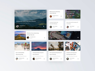 Blog Cards kit ui kit web interface